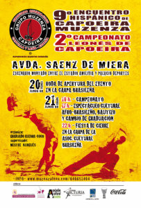 Cartel del 9º encuentro hispánico de capoeira Muzenza en León