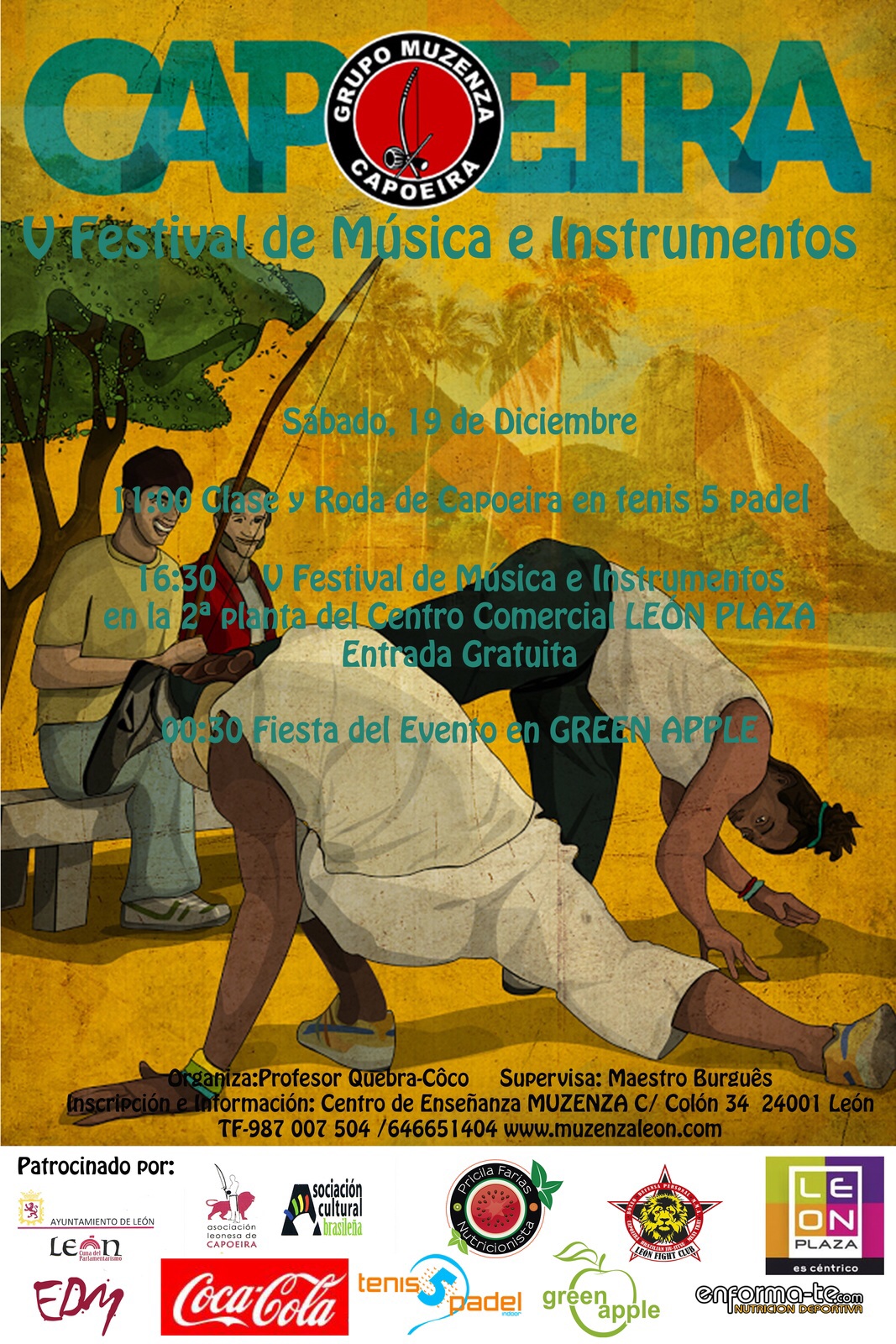 Cartel V festival de música e instrumentos de Capoeira